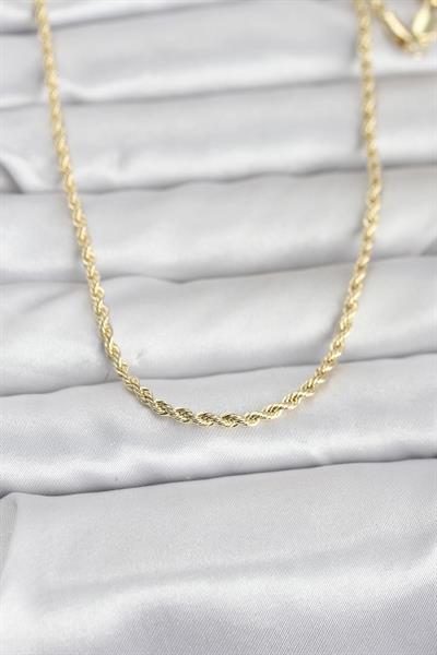 14K Gold Renk Burgu Model Zincirli 60cm Kadın Kolye - PRT3500EB10285
