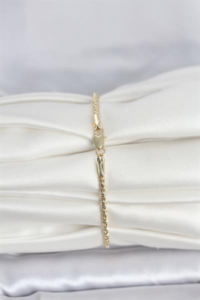 14K Gold Renk Burgulu Zincir Model Kadın Bileklik - PRT3500EB10344
