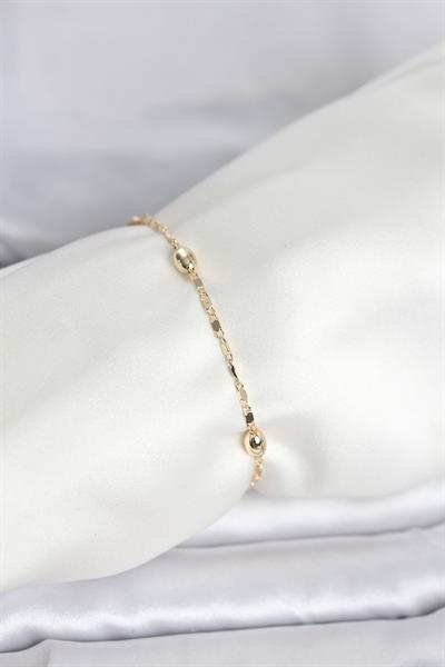 14K Gold Renk Damla Topçuk Model Kadın Bileklik - PRT3500EB10340