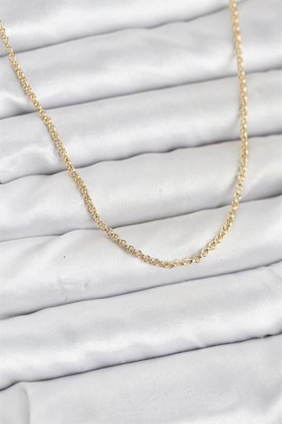 14K Gold Renk Halka Model 60cm Kadın Kolye - PRT3500EB10256