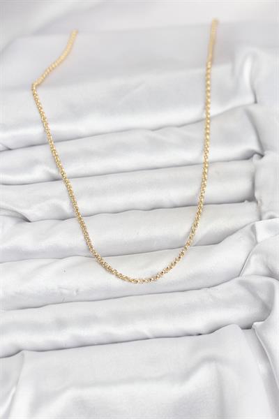 14K Gold Renk Halka Model 60cm Kadın Kolye - PRT3500EB10256