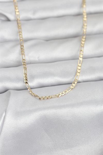 14K Gold Renk İnce Kuşgözü Zincir Model 60cm Kadın Kolye - PRT3500EB10304