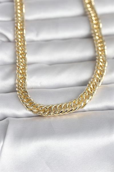 14K Gold Renk Kalın Zincir Model 60cm Kadın Kolye - PRT3500EB10324