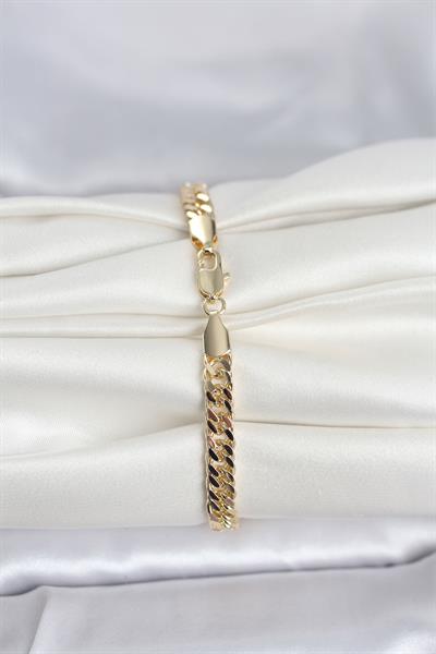 14K Gold Renk Kalın Zincir Model Kadın Bileklik - PRT3500EB10360cm