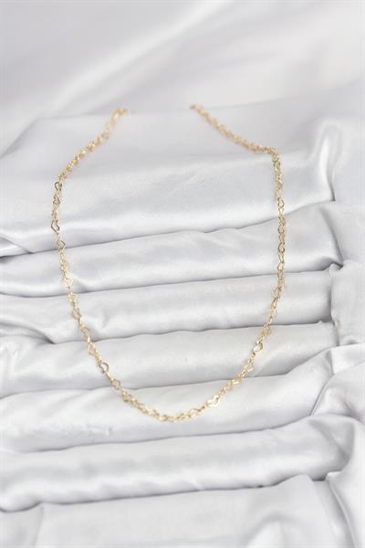 14K Gold Renk Kalp Zincirli Kadın Kolye - PRT3500EB10250