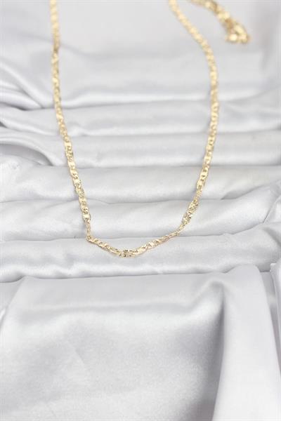 14K Gold Renk Lazer Zincirli Model 60cm Kadın Kolye - PRT3500EB10302