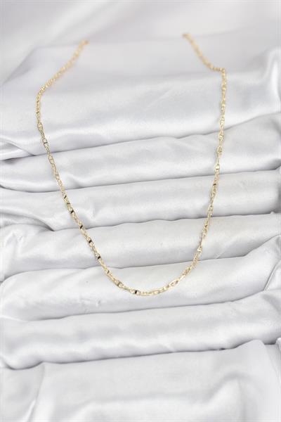 14K Gold Renk Pirinç Gemi Zinciri Model Kadın Kolye - PRT3500EB10244