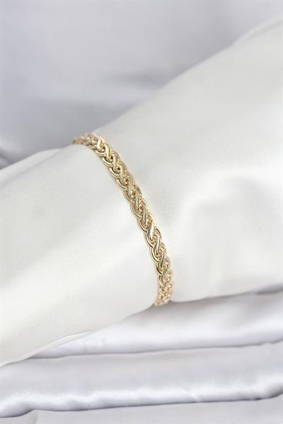 14K Gold Renk Sarmal Zincir Model Kadın Bileklik - PRT3500EB10354
