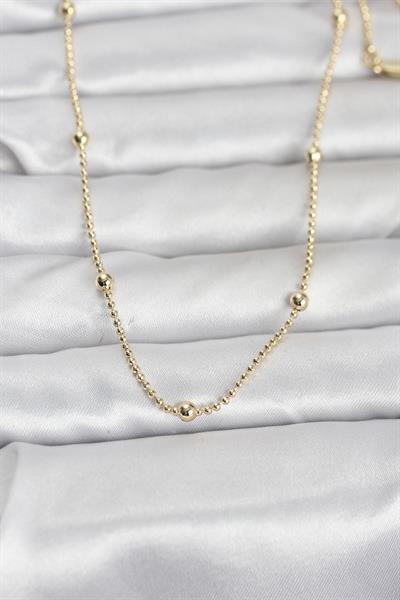 14K Gold Renk Top Zincir 60cm Kadın Kolye - PRT3500EB10286