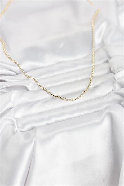 14K Gold Renk Top Zincirli Model 60cm Kadın Kolye - PRT3500EB10263