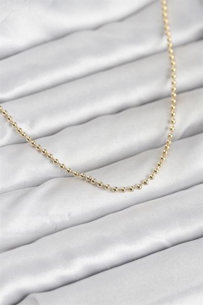 14K Gold Renk Top Zincirli Model 60cm Kadın Kolye - PRT3500EB10263