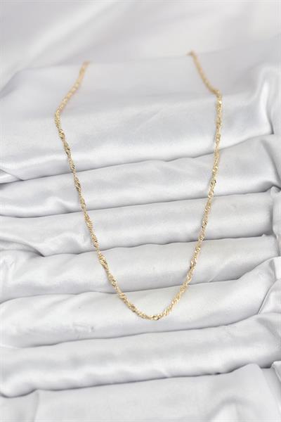 14K Gold Renk Yassı Burgulu Model Kadın Kolye - PRT3500EB10247