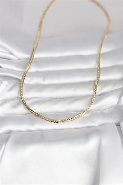 14K Gold Renk Yassı Zincir Model 45cm Kadın Kolye - PRT3500EB10328