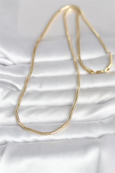 14K Gold Renk Yılan Zincir Model 60cm Kadın Kolye - PRT3500EB10321