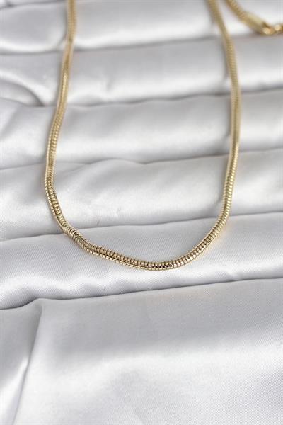14K Gold Renk Yılan Zincir Model 60cm Kadın Kolye - PRT3500EB10321