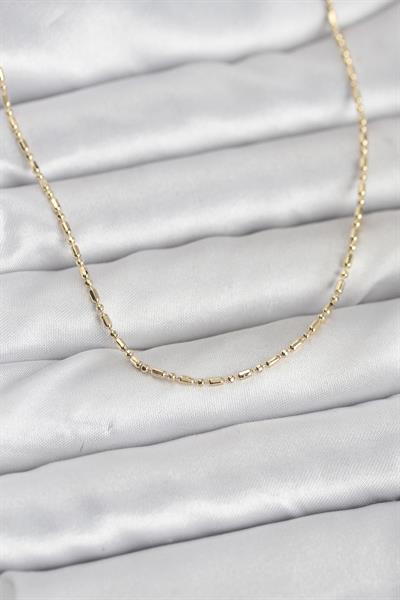 14K Gold Renk Zincirli 60cm Kadın Kolye - PRT3500EB10264