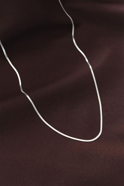 Çelik Gümüş Renk 60 cm İnce İtalyan Zincir Kolye - PRT3500EB10237