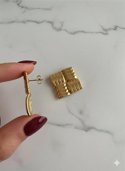 Çelik Küpe (Gold) Kp340