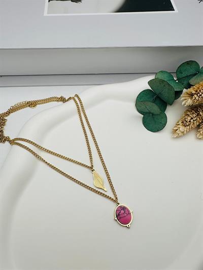 Çelik kolye (Gold) 010687
