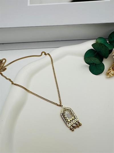 Çelik kolye (Gold) 010693