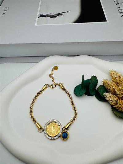 Çeyrek Çelik Bileklik (Gold) Blk 243