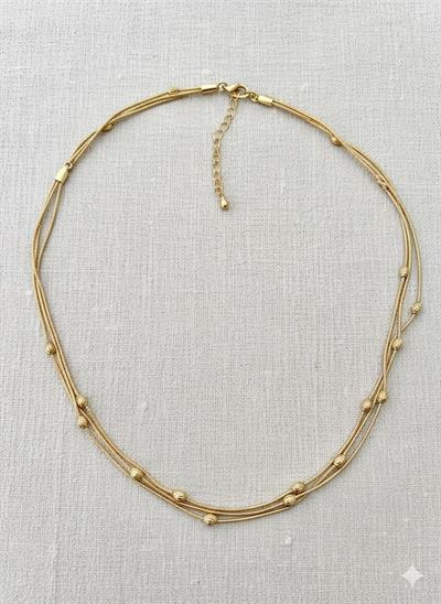 Dorika Çelik Kolye 45 cm (Gold) 100170-1