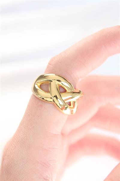 Düğüm Model Gold Renk Ayarlanabilir Yüzük – PRT3500EB01328