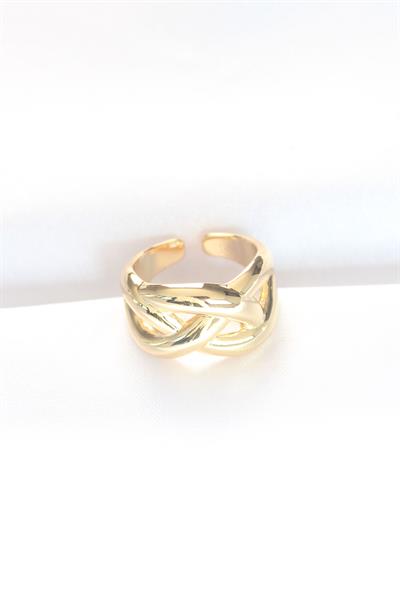 Düğüm Model Gold Renk Ayarlanabilir Yüzük – PRT3500EB01328