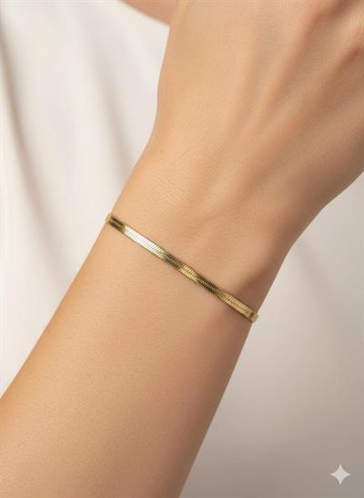 İtalyan Çelik Bileklik (Gold) Blk 241