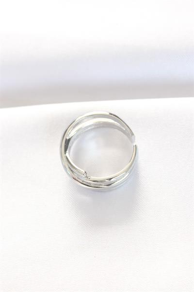 Kalın Silver Renk Ayarlanabilir Yüzük – PRT3500EB01306