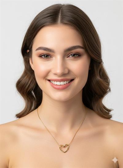 Kalpli Çelik Kolye (Gold) 0106318