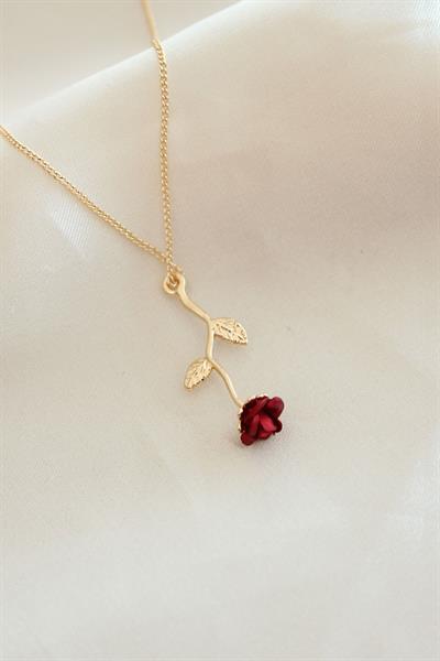 Kırmızı Gül Figürlü Kolye – PRT3500EB00168