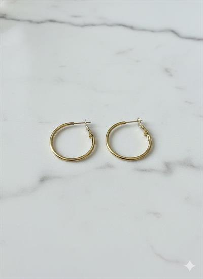 Orta Boy Halka Küpe (Gold) KP120