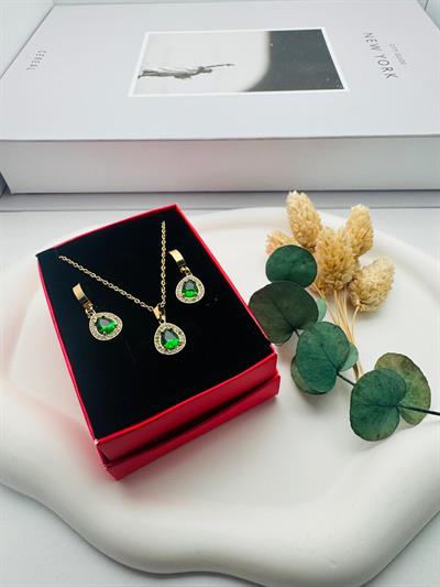 Pandora Çelik Kolye ve Küpe (Gold) 0106333