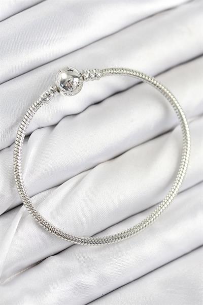 Pirinç Charm Topcuk Model Gümüş Renk Kadın Bileklik – PRT3500EB08662