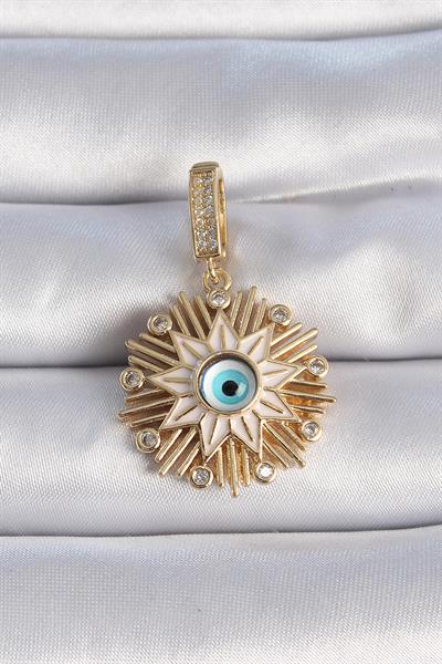 Pirinç Gold Renk Nazar Boncuklu Saçaklı Yıldız Figür Ajda Charm – PRT3500EB02677