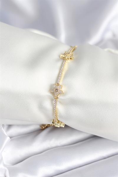 Pirinç Gold Renk Yıldız Model Kadın Bileklik – PRT3500EB09117