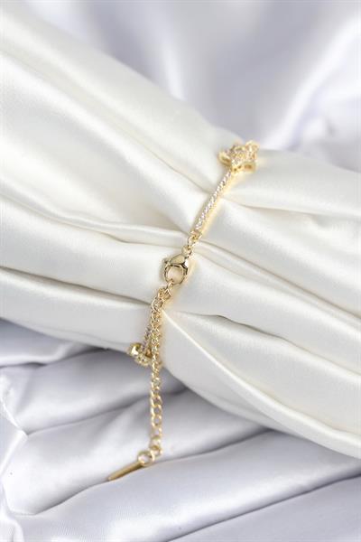 Pirinç Gold Renk Yıldız Model Kadın Bileklik – PRT3500EB09117