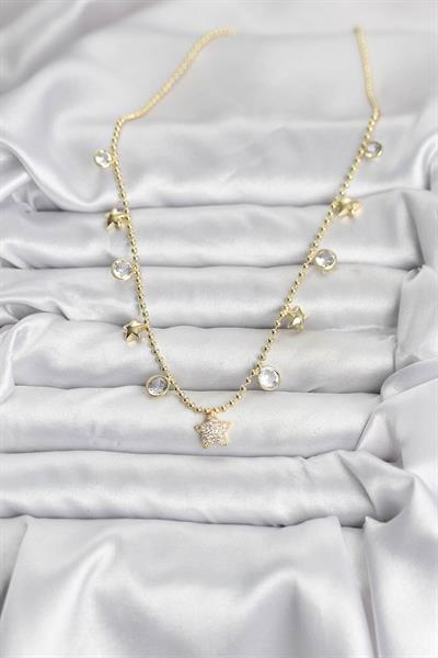 Pirinç Gold Renk Yıldız Model Kadın Kolye – PRT3500EB09385