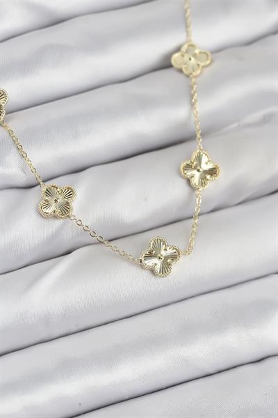 Pirinç Gold Renk Yonca Kadın Kolye – PRT3500EB08916