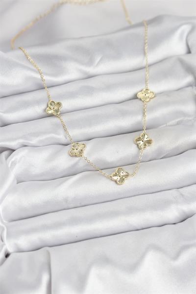 Pirinç Gold Renk Yonca Kadın Kolye – PRT3500EB08916