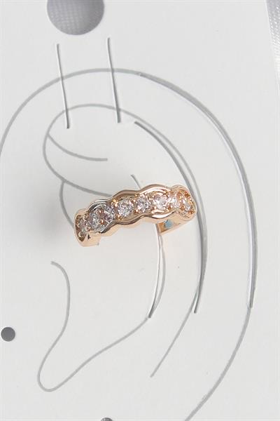 Pirinç Gold Renk Zirkon Taşlı Kadın Kıkırdak Küpe – PRT3500EB06054