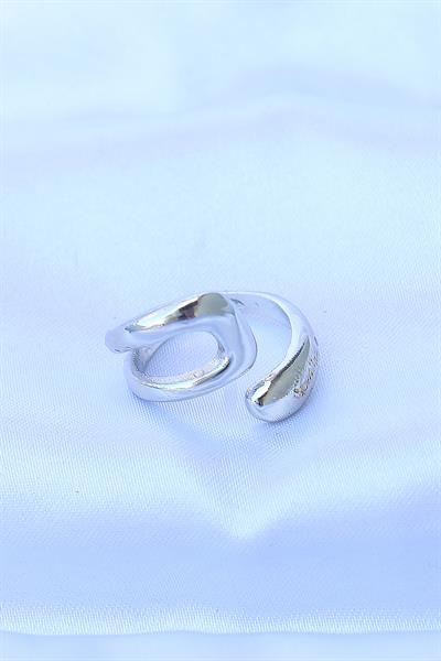 Pirinç Gümüş Renk Ayarlanabilir Yüzük – PRT3500EB01596
