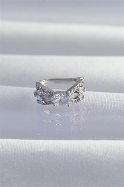Pirinç Gümüş Renk Zirkon Taş Kaplama Earcuff Küpe – PRT3500EB02054