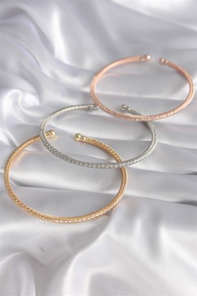 Pirinç Mix Renk Hasır Model Zirkon Taş Detay Kadın Bileklik Seti – PRT3500EB01053