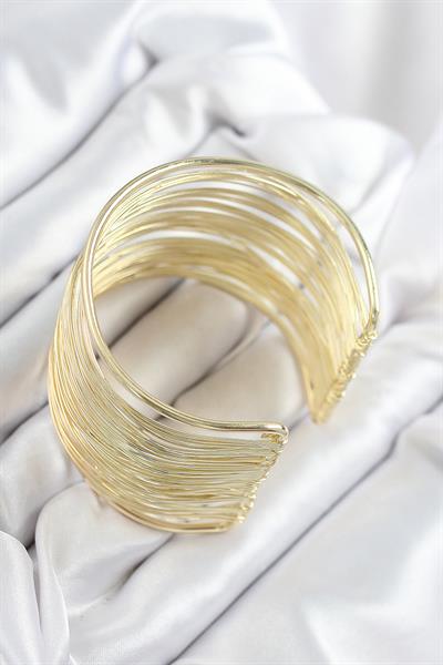 Pirinç Tel Sarma Model Gold Renk Kadın Bileklilk – PRT3500EB08823
