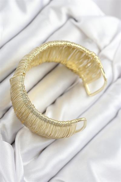 Pirinç Tel Sarma Model Gold Renk Kadın Bileklilk – PRT3500EB08821