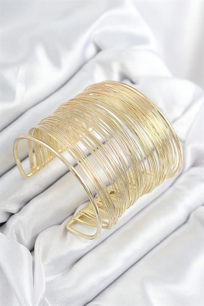 Pirinç Tel Sarma Model Gold Renk Kadın Bileklilk – PRT3500EB08823