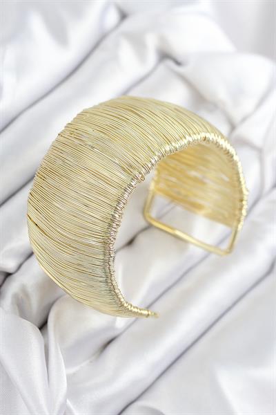 Pirinç Tel Sarma Model Gold Renk Kadın Bileklilk – PRT3500EB08821