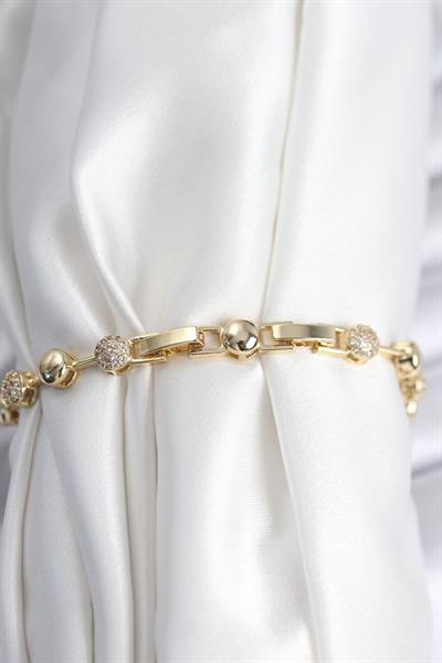 Pirinç VIP Seri Gold Renk Topçuk Model Kadın Bileklik – PRT3500EB08956